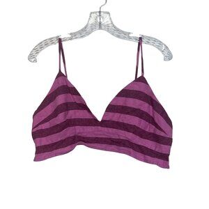 A New Day Beach Bungalow Crop Top Shirt Large Pink New Shirt Summer Linen Blend